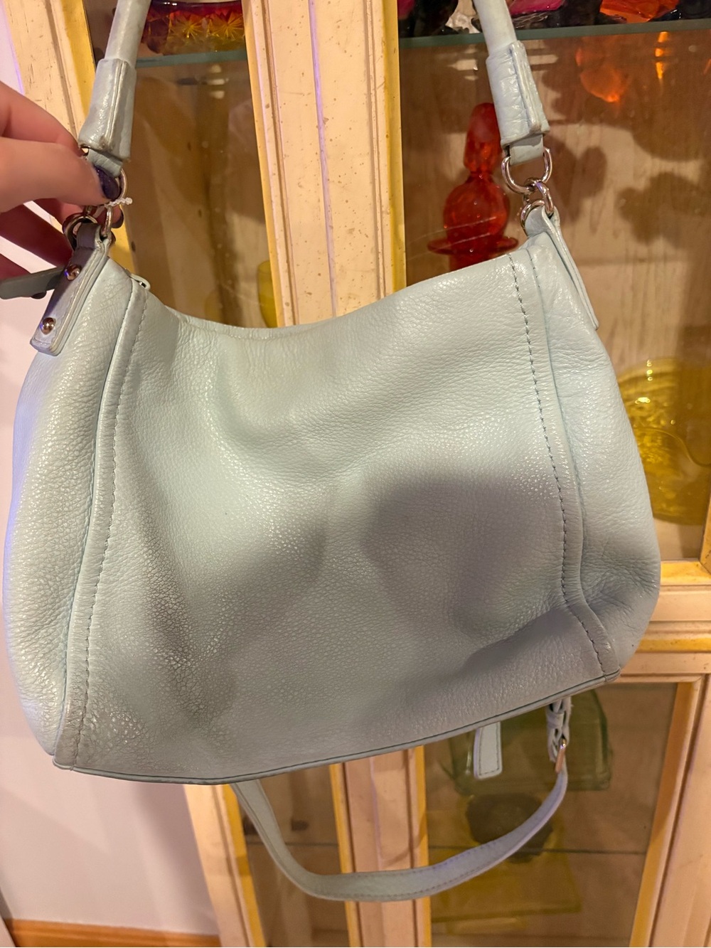 kate spade Light blue Pebbled Leather Shoulder Bag - Picture 4 of 12